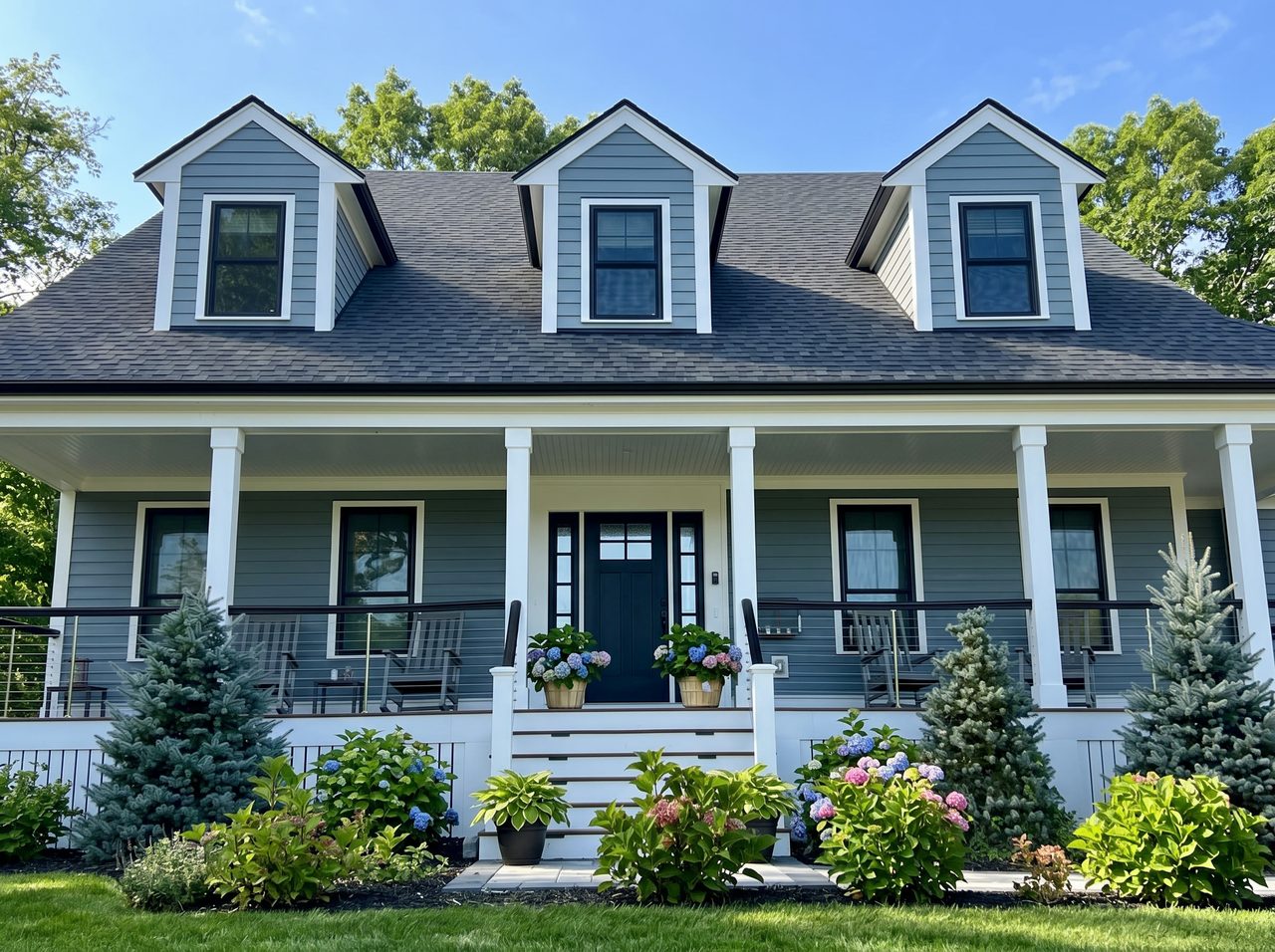 The Abington Graduate House through the four seasons